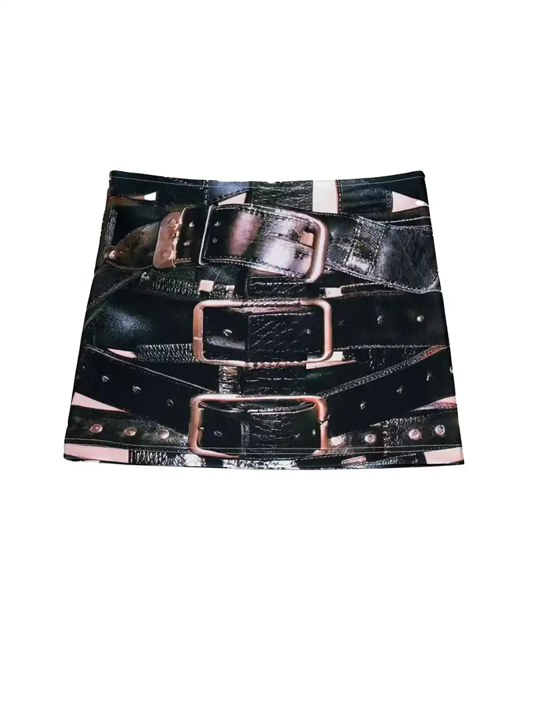 Furchin | Printed Y2K Low Waist Straight Skirt