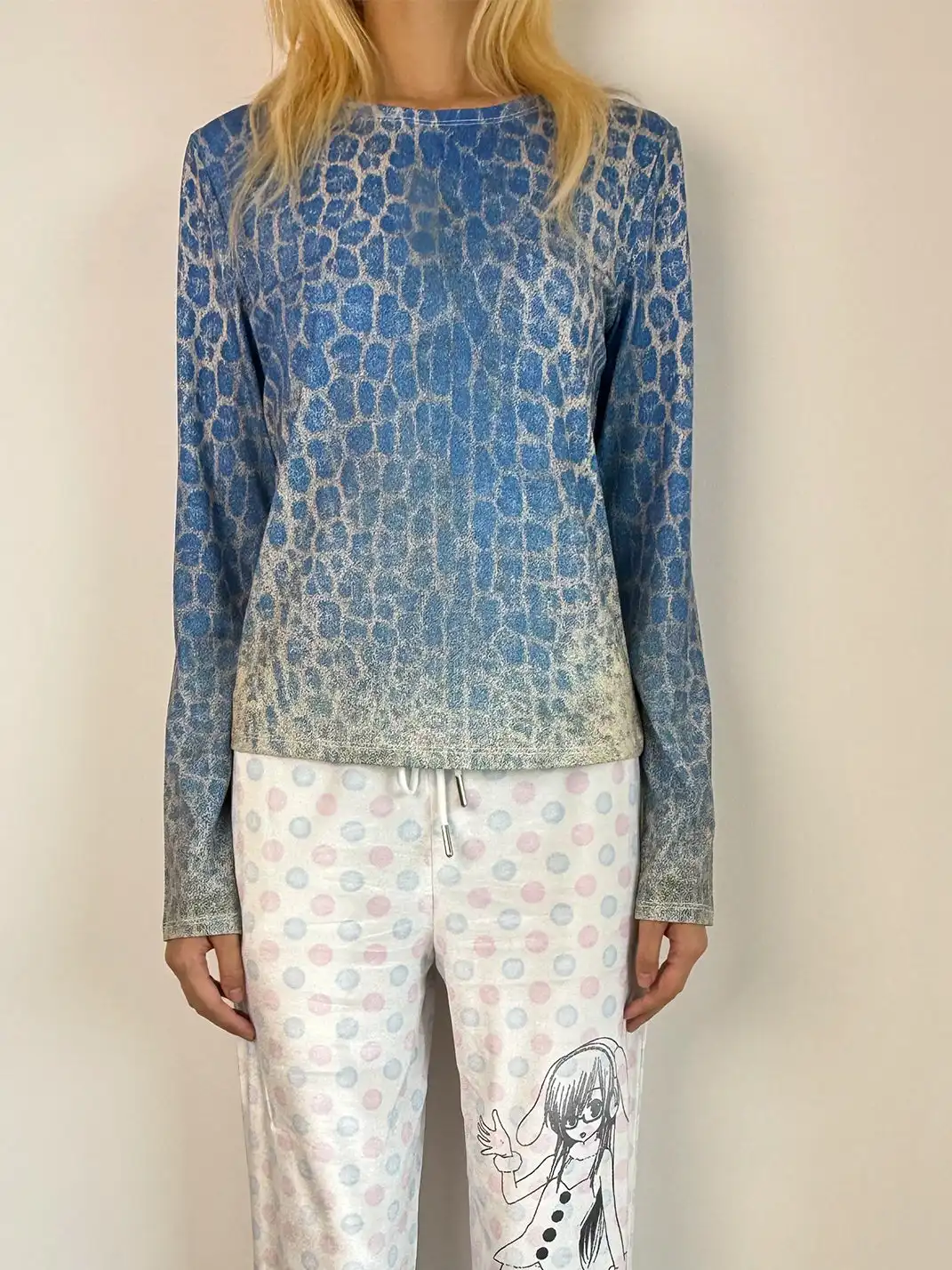 Furchin | Oversized Long Sleeve T-Shirt With Print