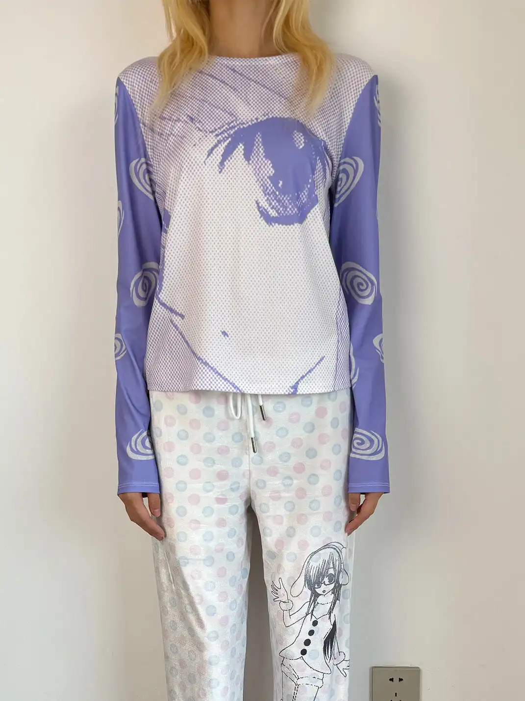 Furchin | Oversized Long Sleeve T-Shirt With Print