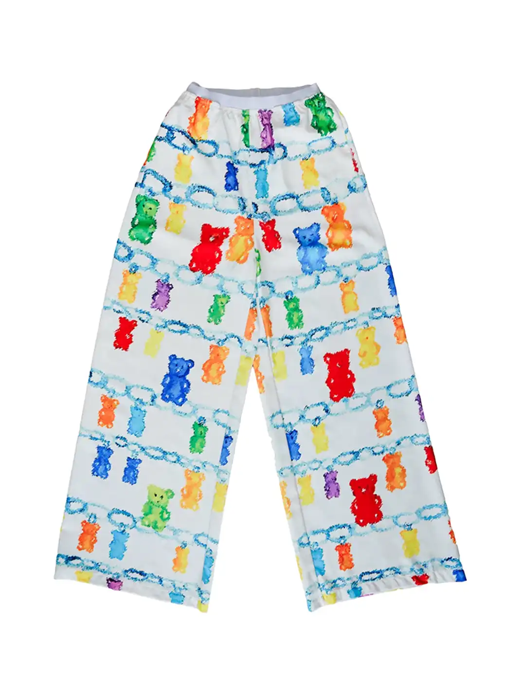 Furchin | Loose Printed Straight-Leg Pants With Elastic Waist