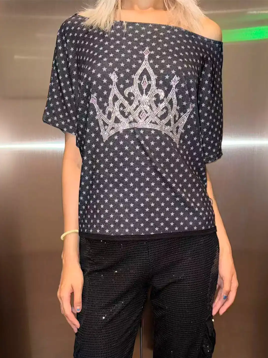 Furchin | Loose Batwing Sleeve Printed T-Shirt