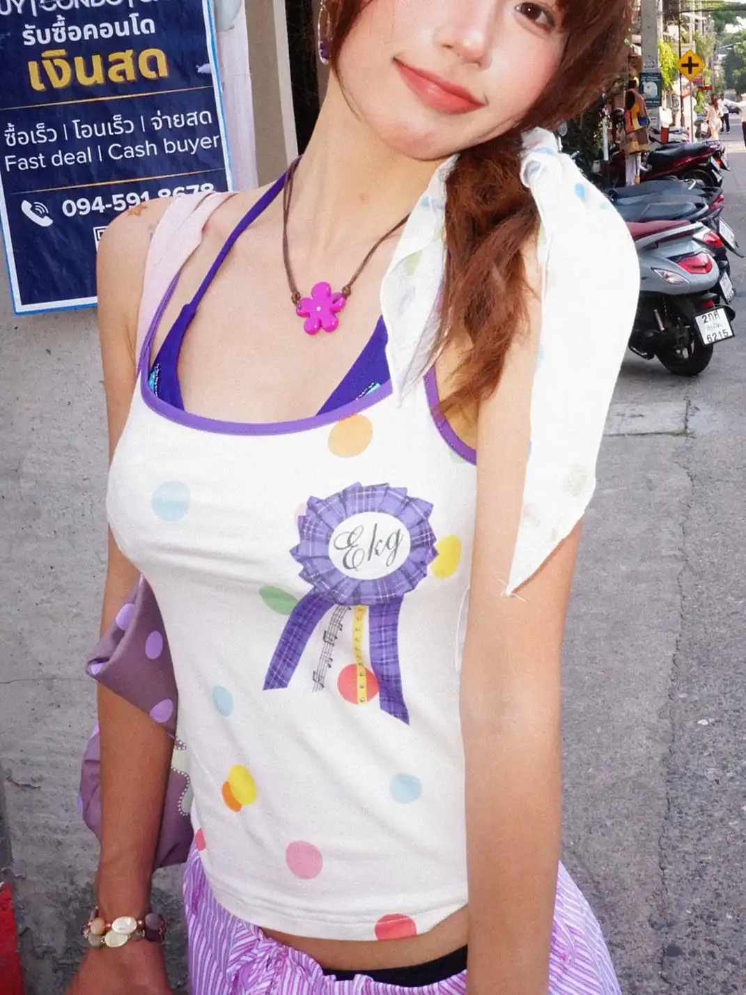 YOUNG STAGE | Fun Polka Dot Cami Top