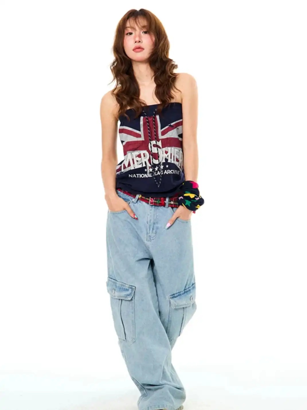 YOUNG STAGE | Union Jack Print Tube Top