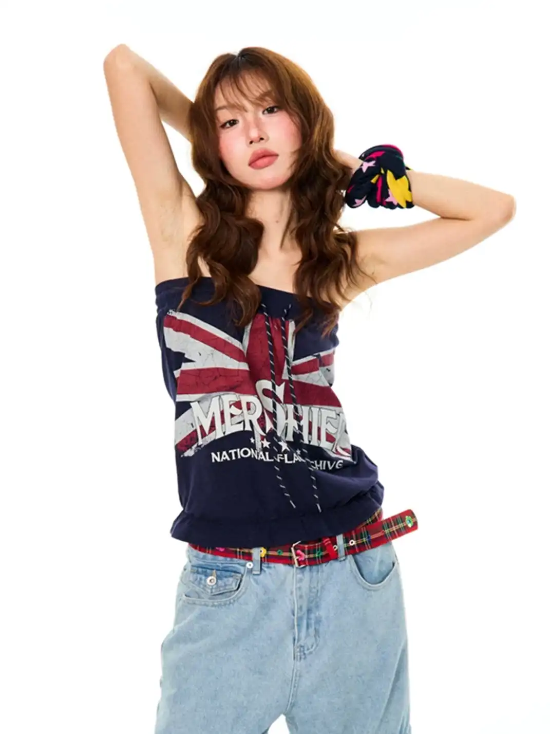 YOUNG STAGE | Union Jack Print Tube Top