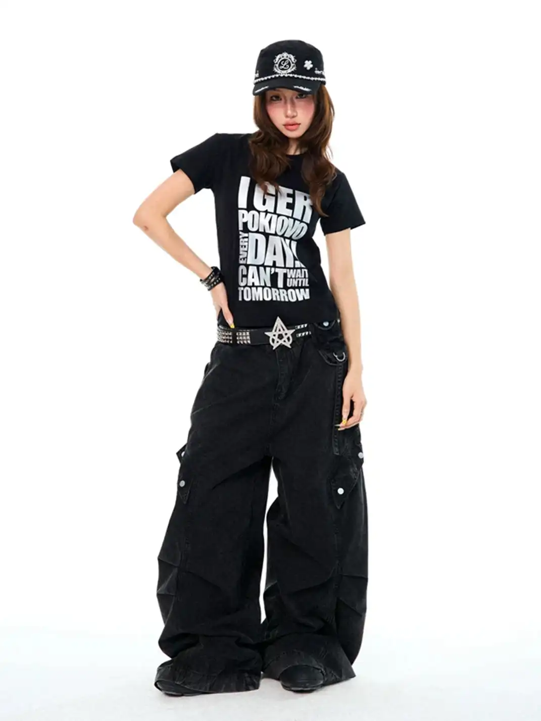 YOUNG STAGE | Vintage Letter Print Short Sleeve T-Shirt
