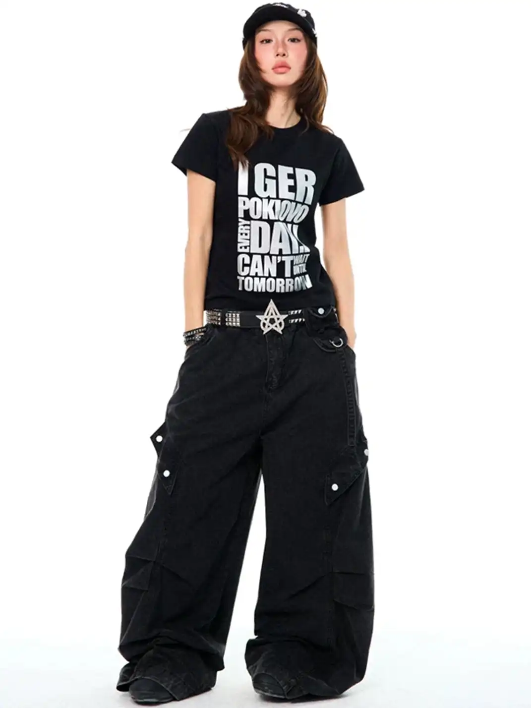 YOUNG STAGE | Vintage Letter Print Short Sleeve T-Shirt