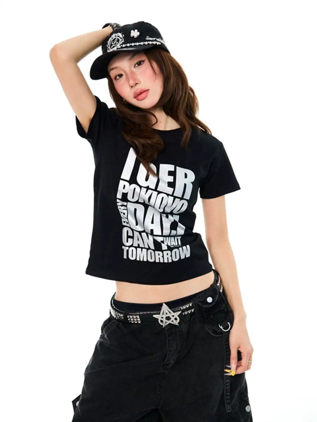 YOUNG STAGE | Vintage Letter Print Short Sleeve T-Shirt