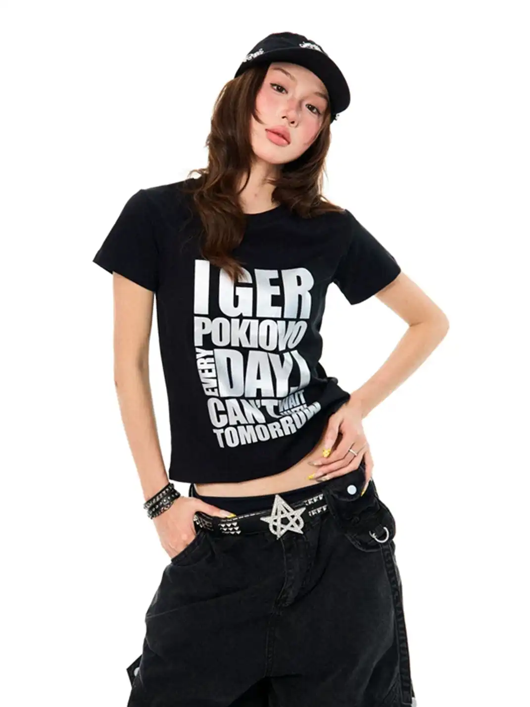 YOUNG STAGE | Vintage Letter Print Short Sleeve T-Shirt