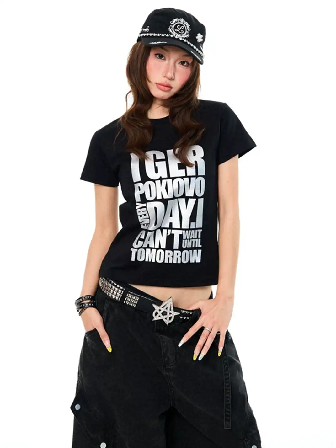 YOUNG STAGE | Vintage Letter Print Short Sleeve T-Shirt