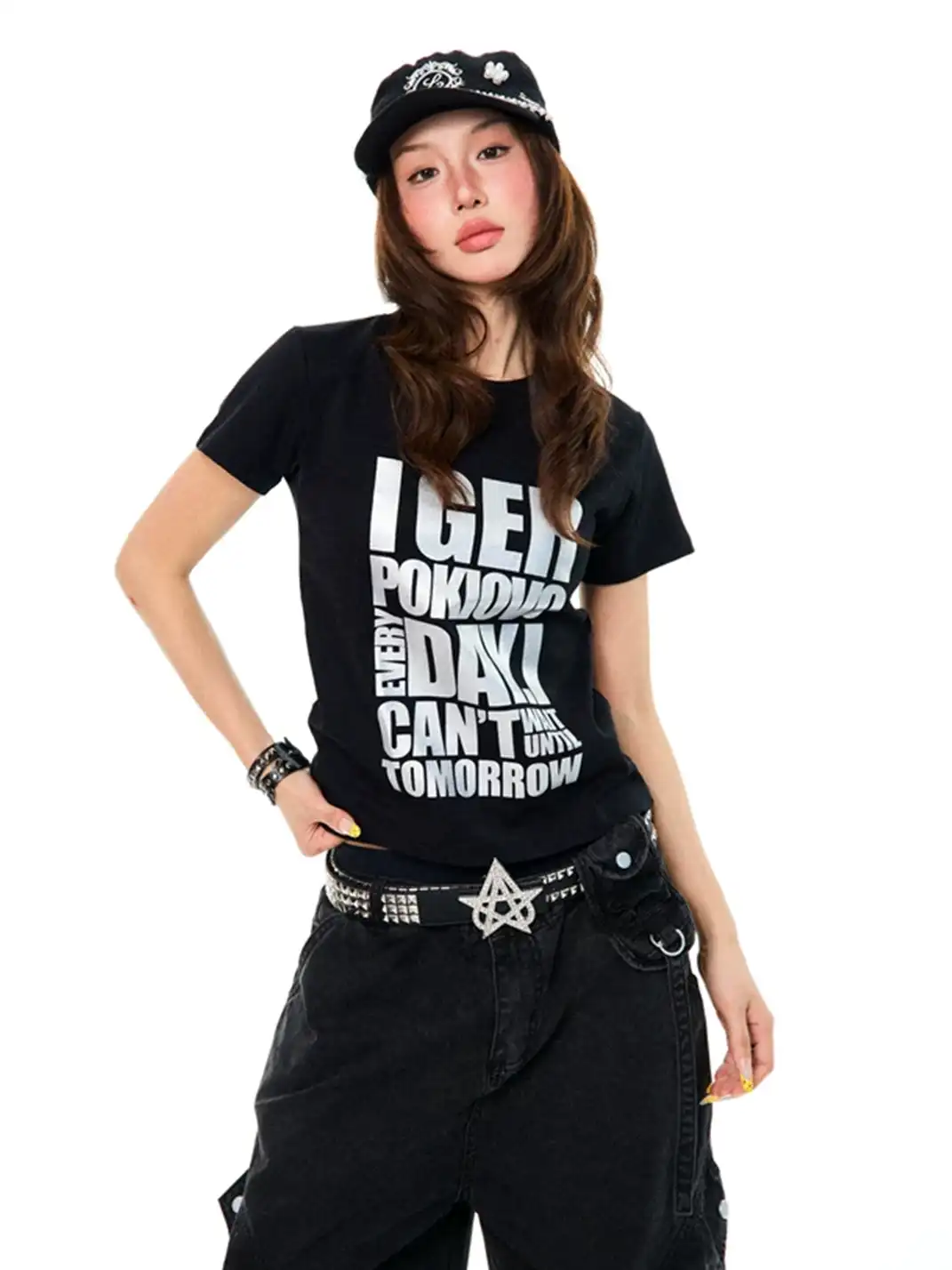 YOUNG STAGE | Vintage Letter Print Short Sleeve T-Shirt