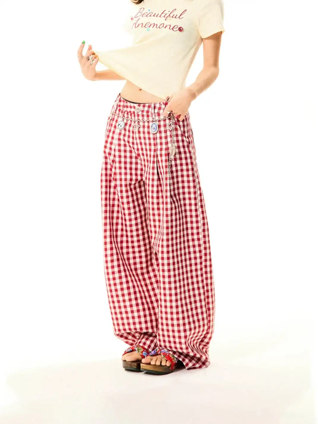 YOUNG STAGE | Sweetheart Plaid Casual Pants