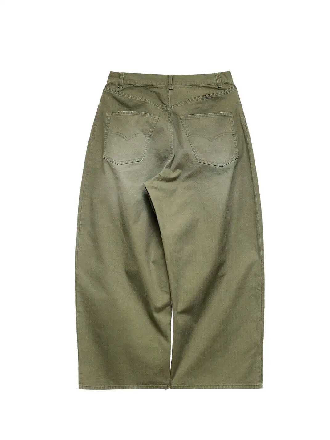 6CRAYON | Vintage Herringbone Washed Wide-Leg Long Pants