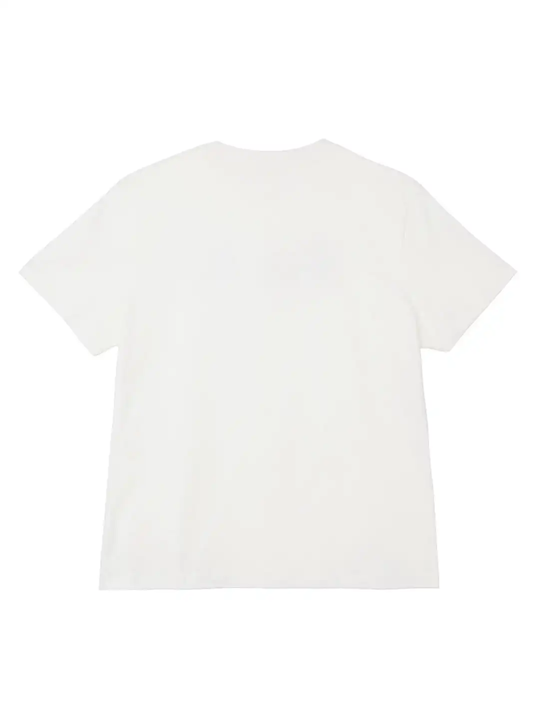 6CRAYON | Staggered Splicing Flocked Print Knit T-Shirt-White