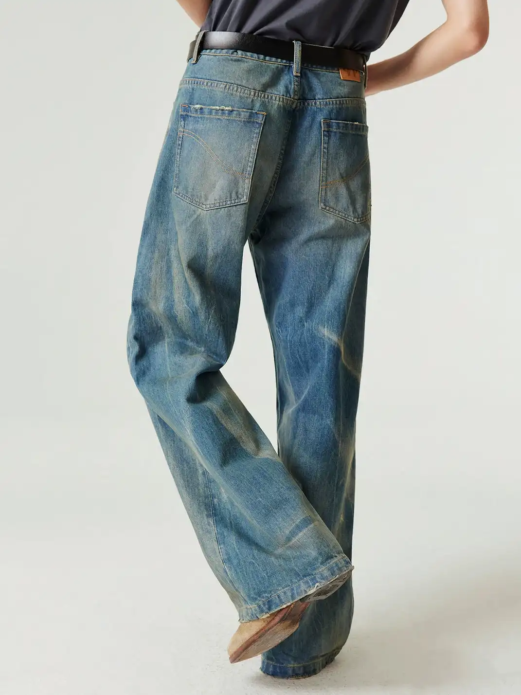 Simple Project | Nevada Washed Blue Straight Jeans