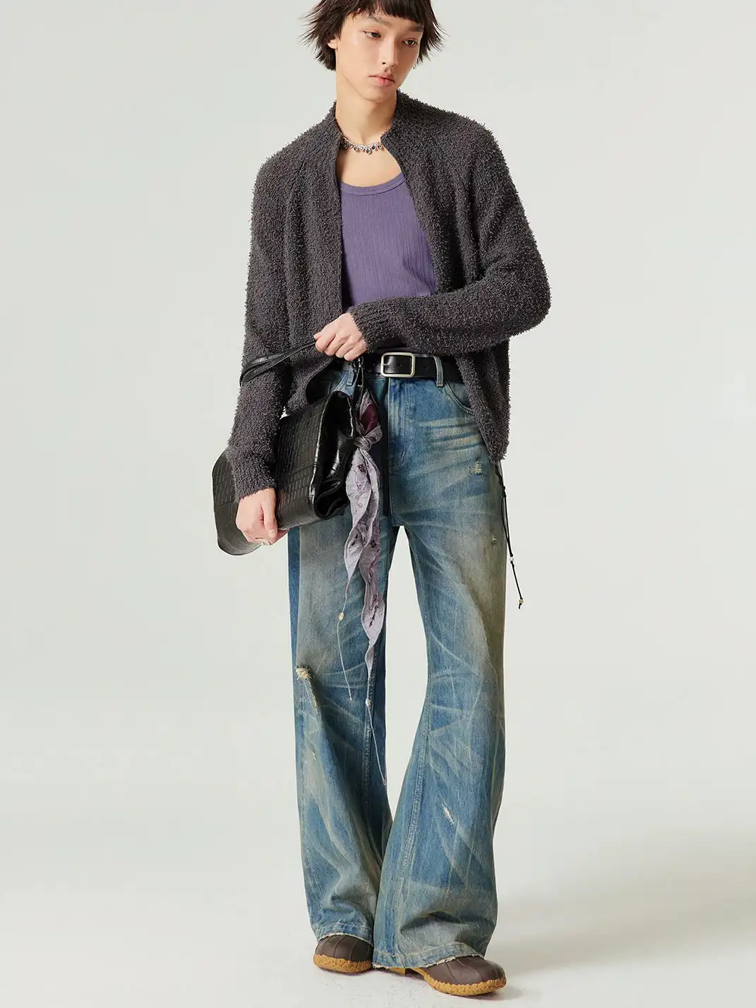 Simple Project | Nevada Washed Blue Straight Jeans