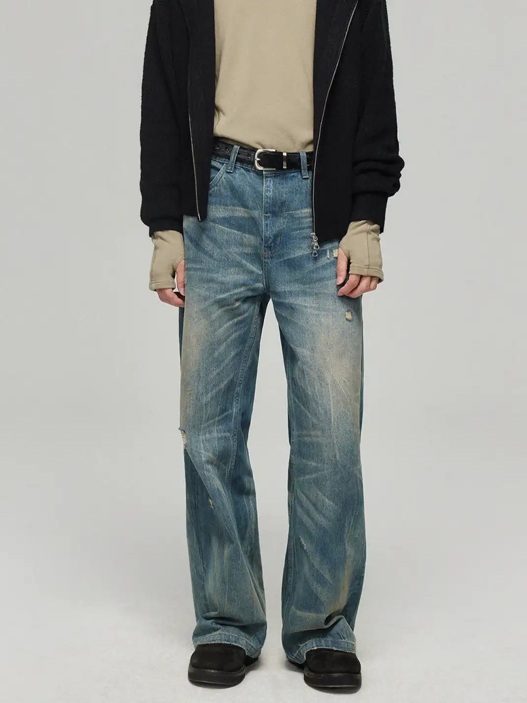 Simple Project | Nevada Washed Blue Straight Jeans
