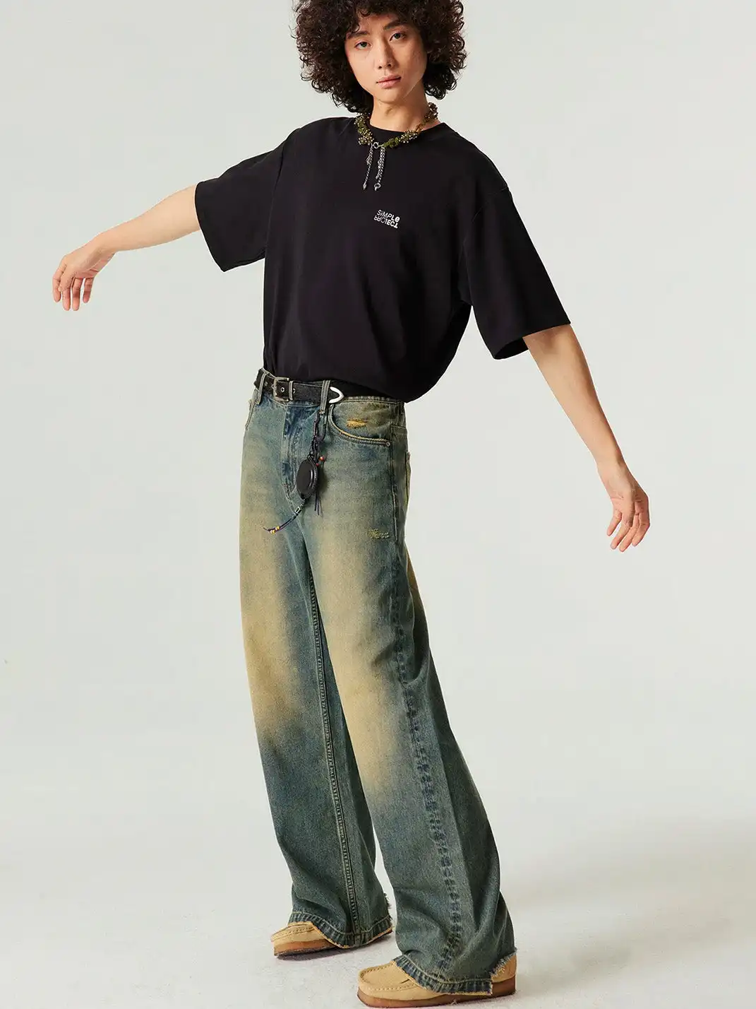 Simple Project | Vintage Washed A-Line Straight Jeans