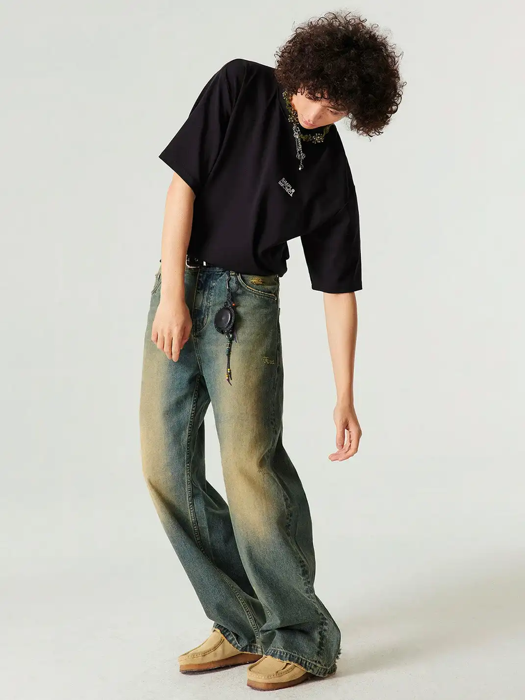Simple Project | Vintage Washed A-Line Straight Jeans