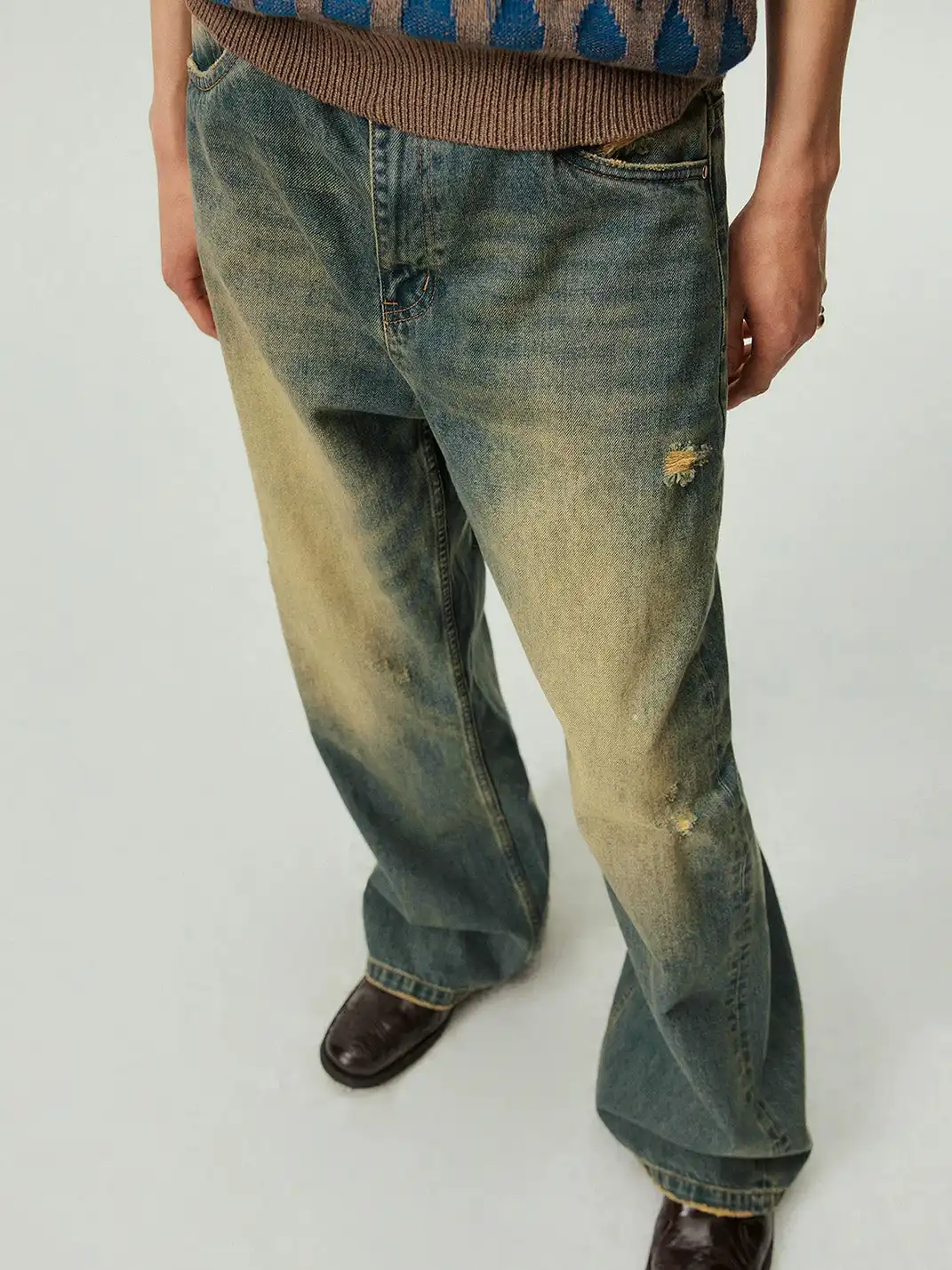 Simple Project | Vintage Washed A-Line Straight Jeans