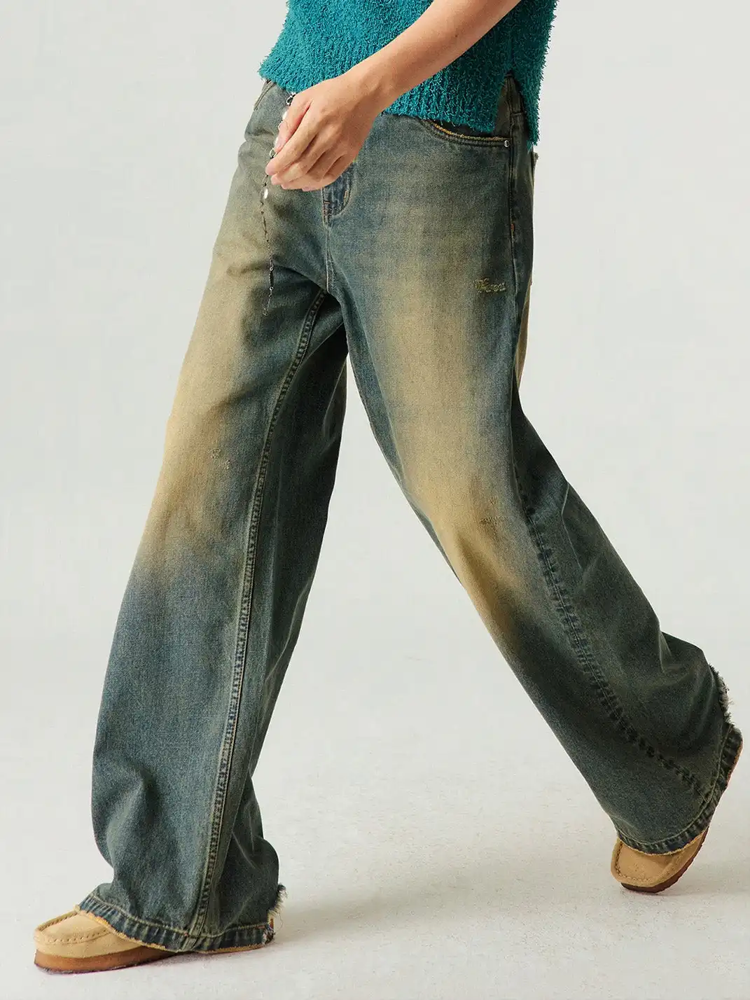 Simple Project | Vintage Washed A-Line Straight Jeans