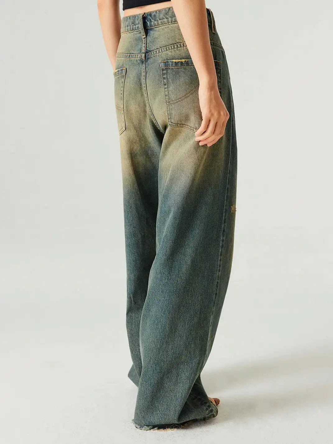Simple Project | Vintage Washed A-Line Straight Jeans