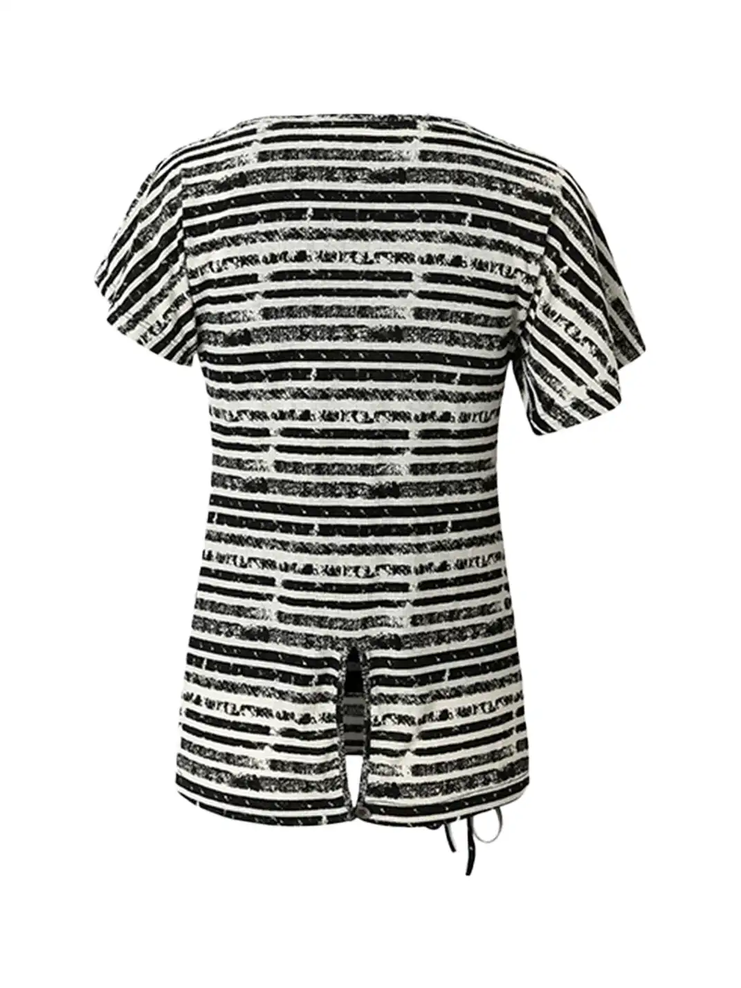 NO ROMANCE | Punk Fake Two-Piece Asymmetric Sleeve Printed T-Shirt