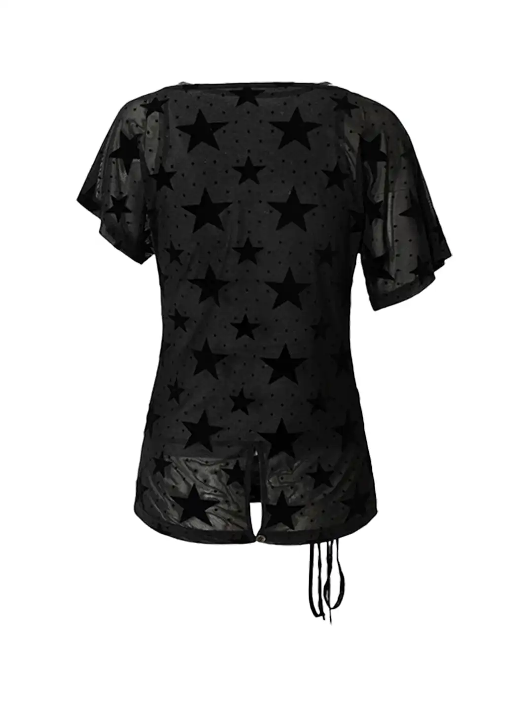 NO ROMANCE | Punk Fake Two-Piece Asymmetric Sleeve Printed T-Shirt