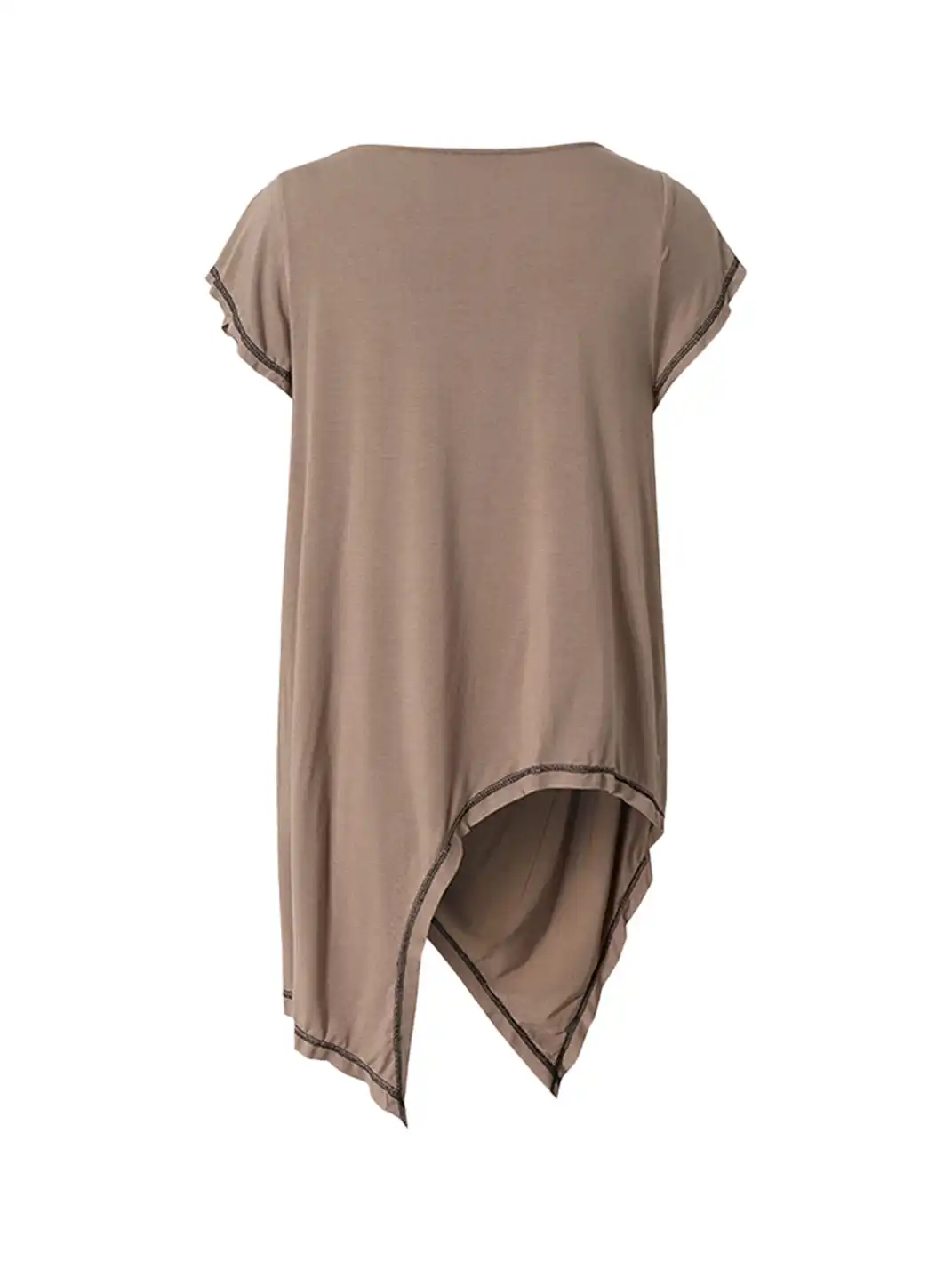 NO ROMANCE | Punk Printed Deep V Irregular Cowl Neck T-Shirt