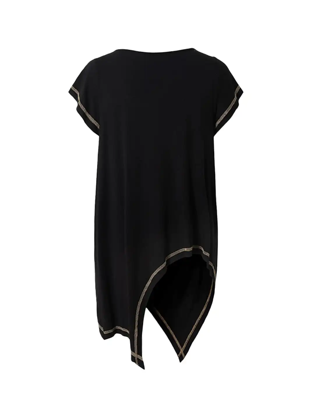 NO ROMANCE | Punk Printed Deep V Irregular Cowl Neck T-Shirt