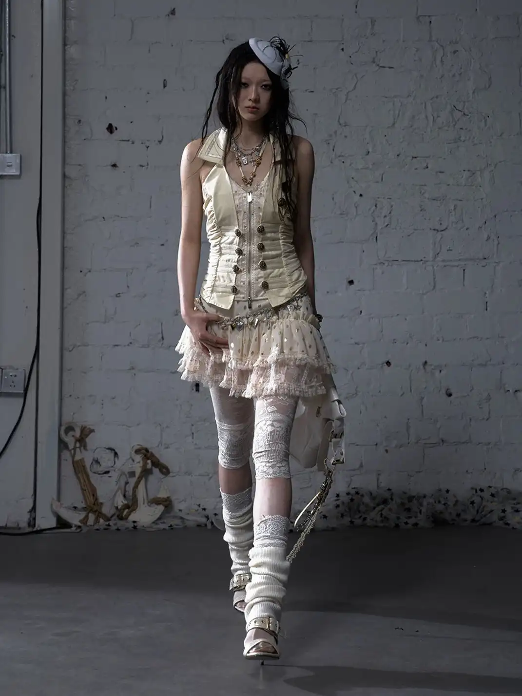 NO ROMANCE | Punk V-Neck Fake Two-Piece Halter Vest