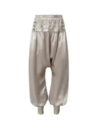 NO ROMANCE | Lantern Balloon Pants Lace Cuffed Acetate Trousers