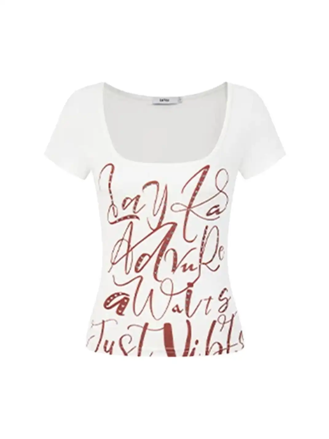 BIGGOLD | Graffiti Letter Rhinestone Print T-Shirt