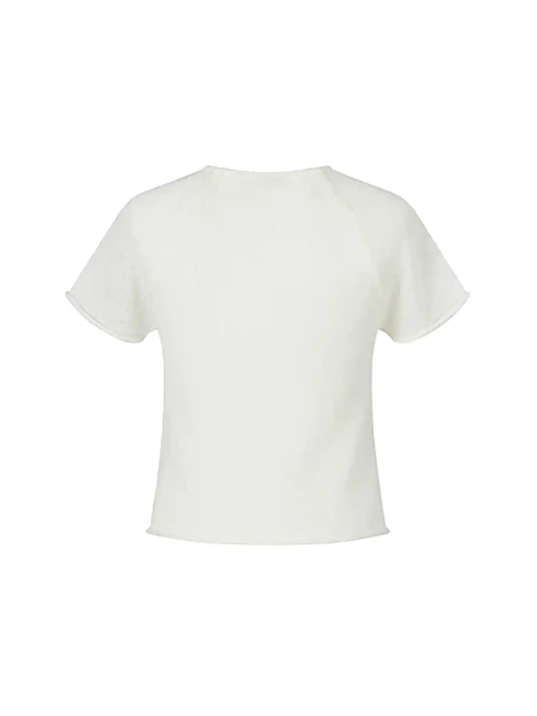BIGGOLD | Cutout Rolled Hem Knit T-Shirt