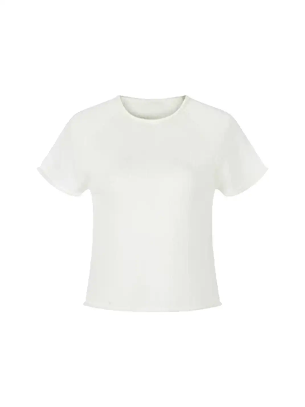 BIGGOLD | Cutout Rolled Hem Knit T-Shirt