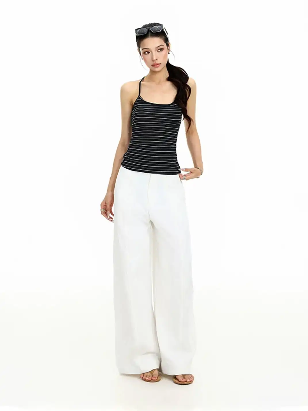 BIGGOLD | High-Waist Wide-Leg Tailored Trousers