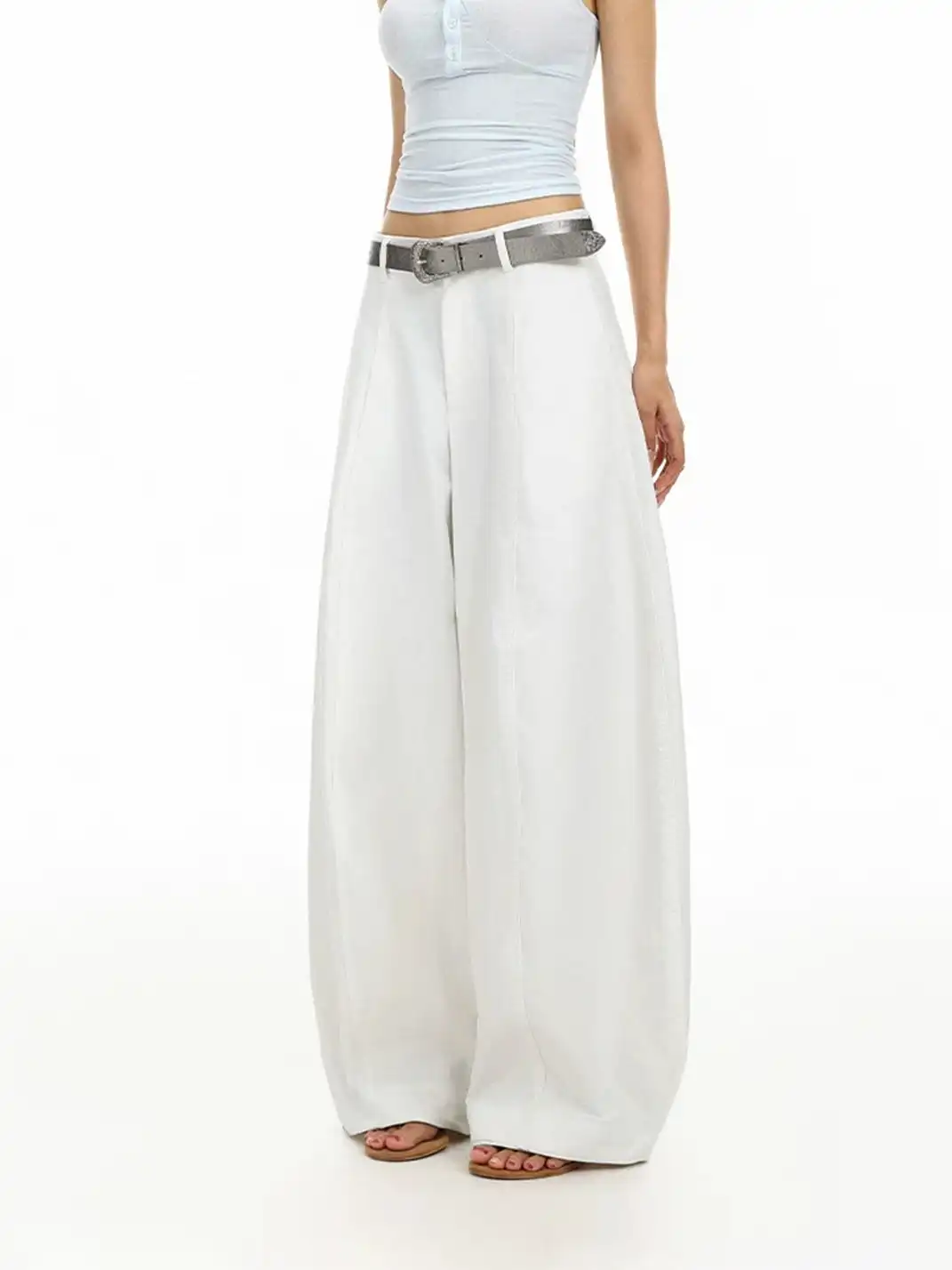 BIGGOLD | High-Waist Wide-Leg Tailored Trousers