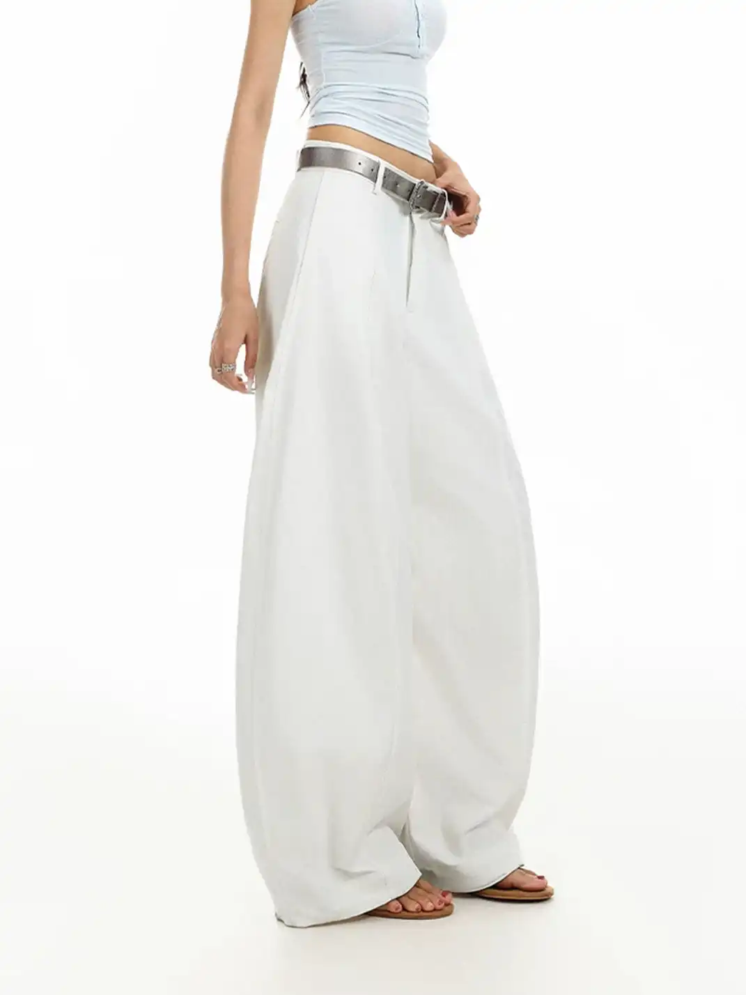 BIGGOLD | High-Waist Wide-Leg Tailored Trousers