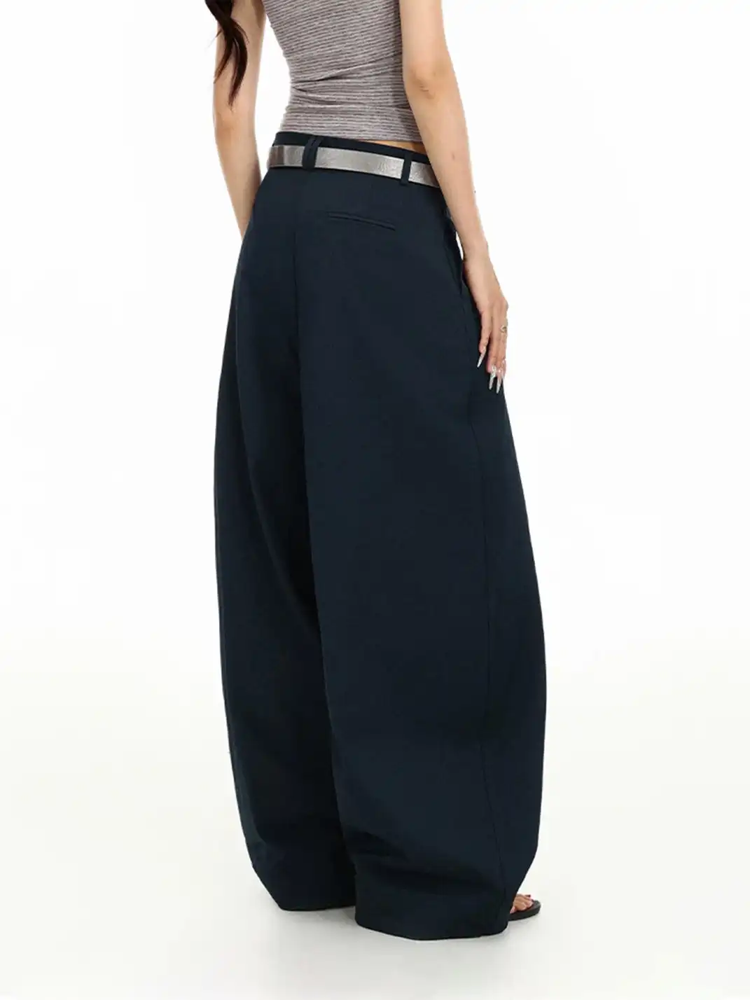 BIGGOLD | High-Waist Wide-Leg Tailored Trousers