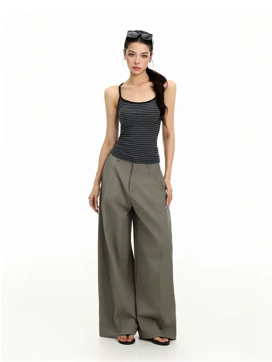 BIGGOLD | High-Waist Wide-Leg Tailored Trousers