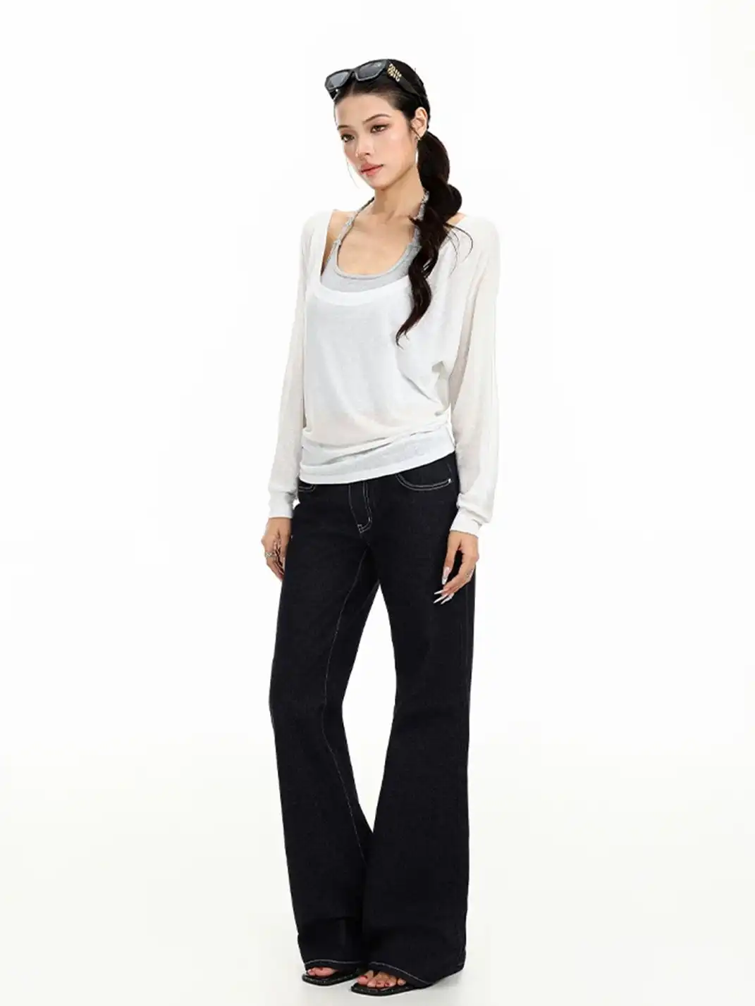 BIGGOLD | Sun Protection Long Sleeve Cover-Up Top + Halter Cami Set