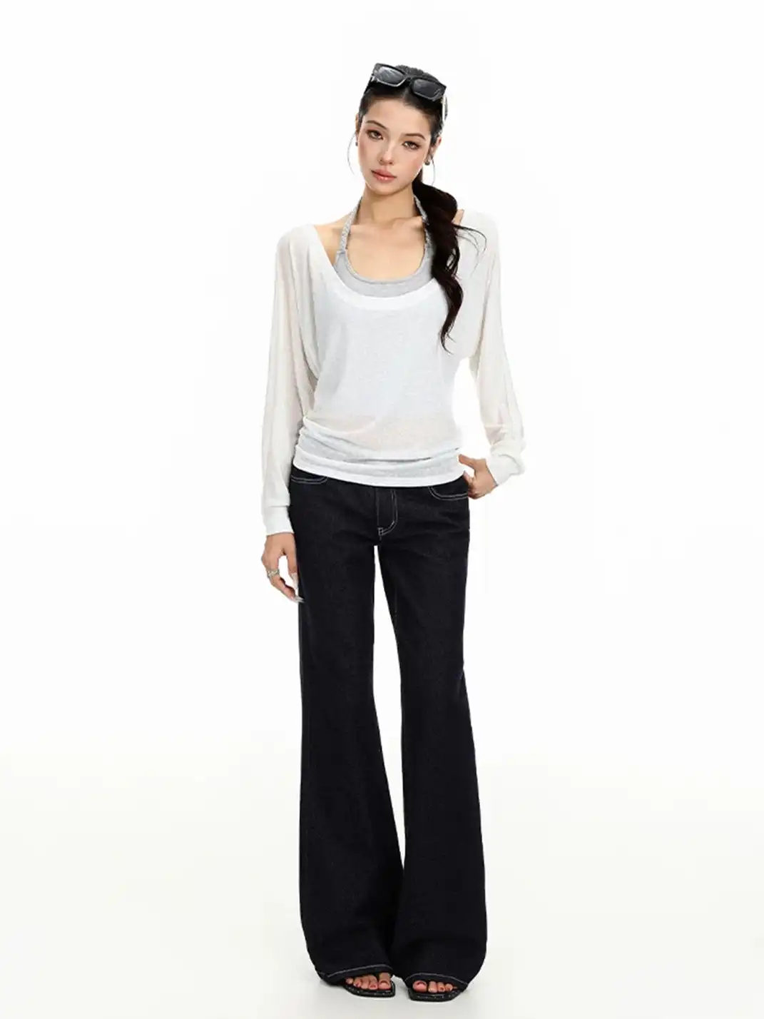 BIGGOLD | Sun Protection Long Sleeve Cover-Up Top + Halter Cami Set