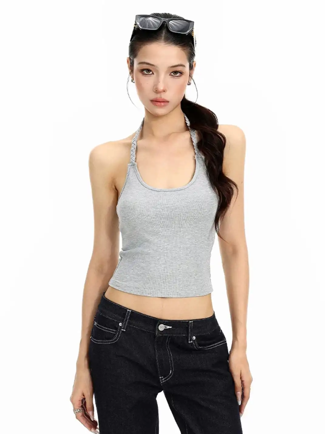 BIGGOLD | Sun Protection Long Sleeve Cover-Up Top + Halter Cami Set