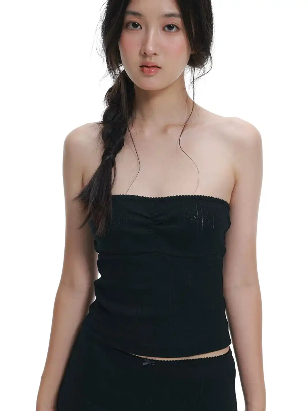 Tiny drops | Floral Knit Bandeau Top