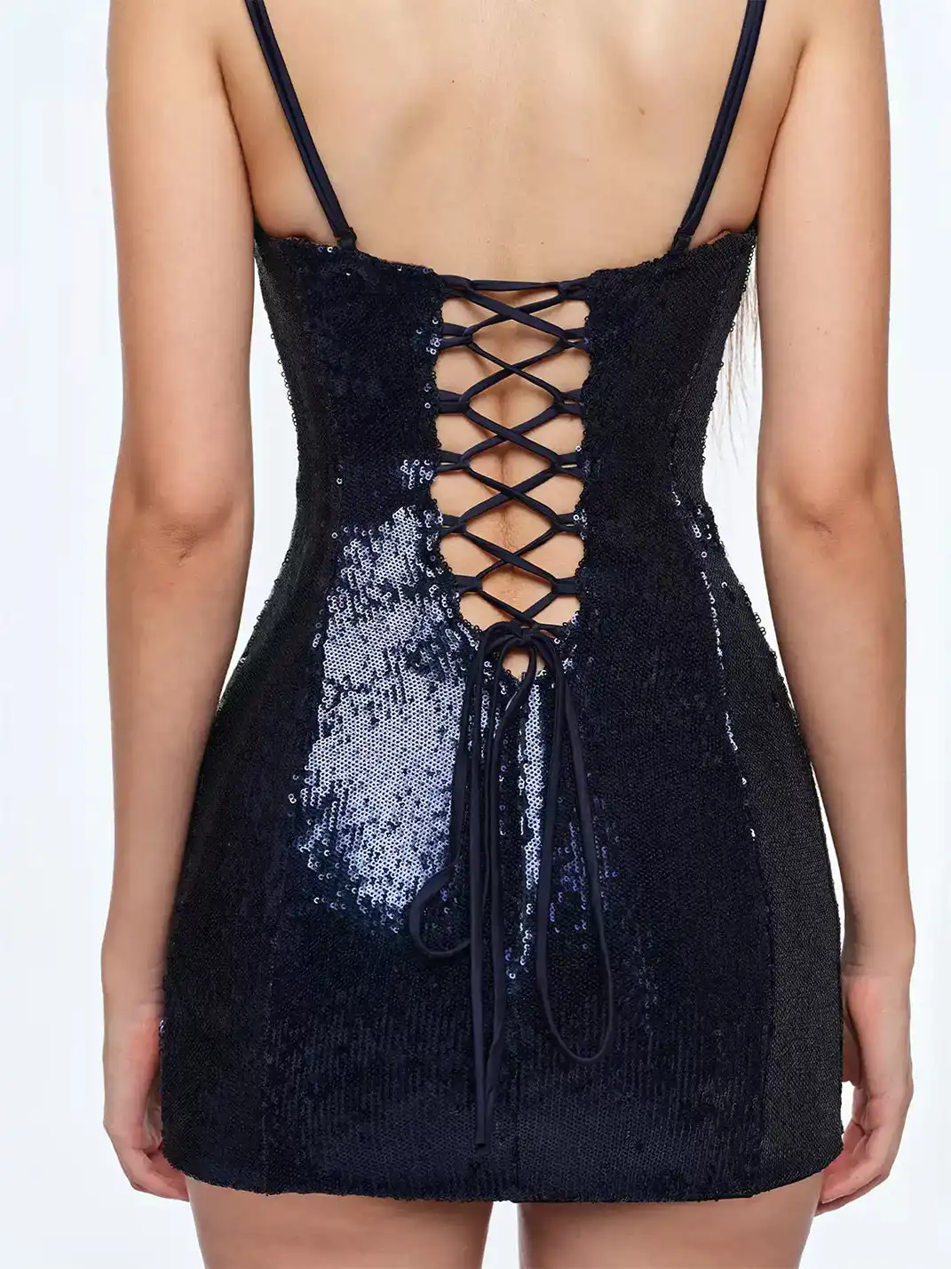 BUM STUDIO | Sequin Adjustable Strap Padded Dress