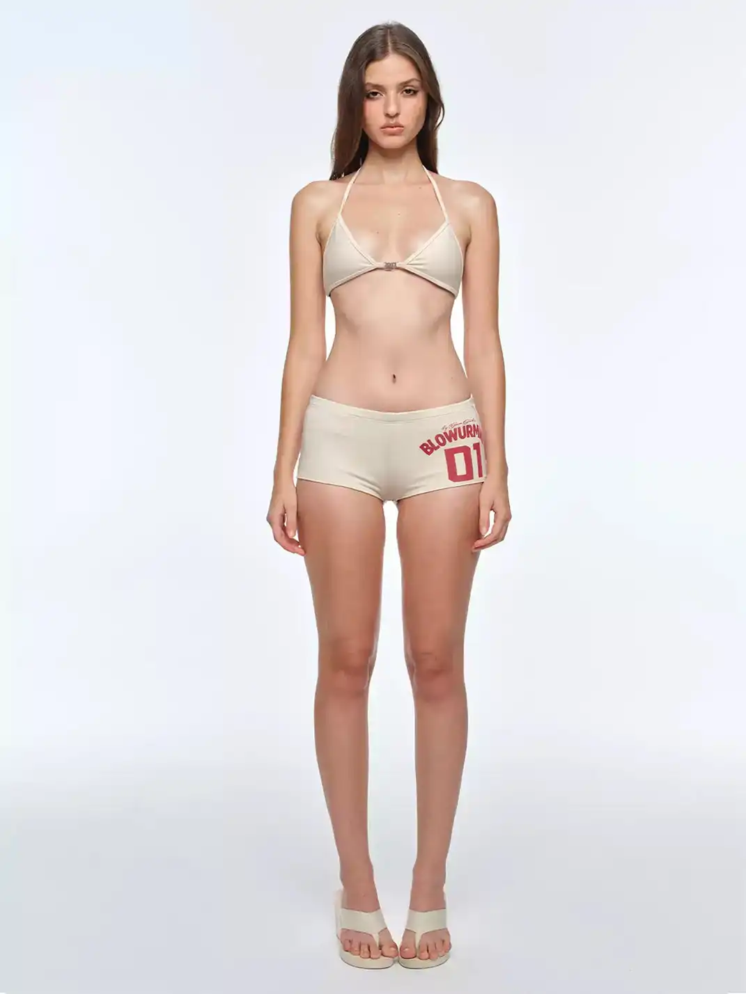 BUM STUDIO |  Sun Protection Long Sleeve Top Set with Padded Bikini & Double Layer Shorts