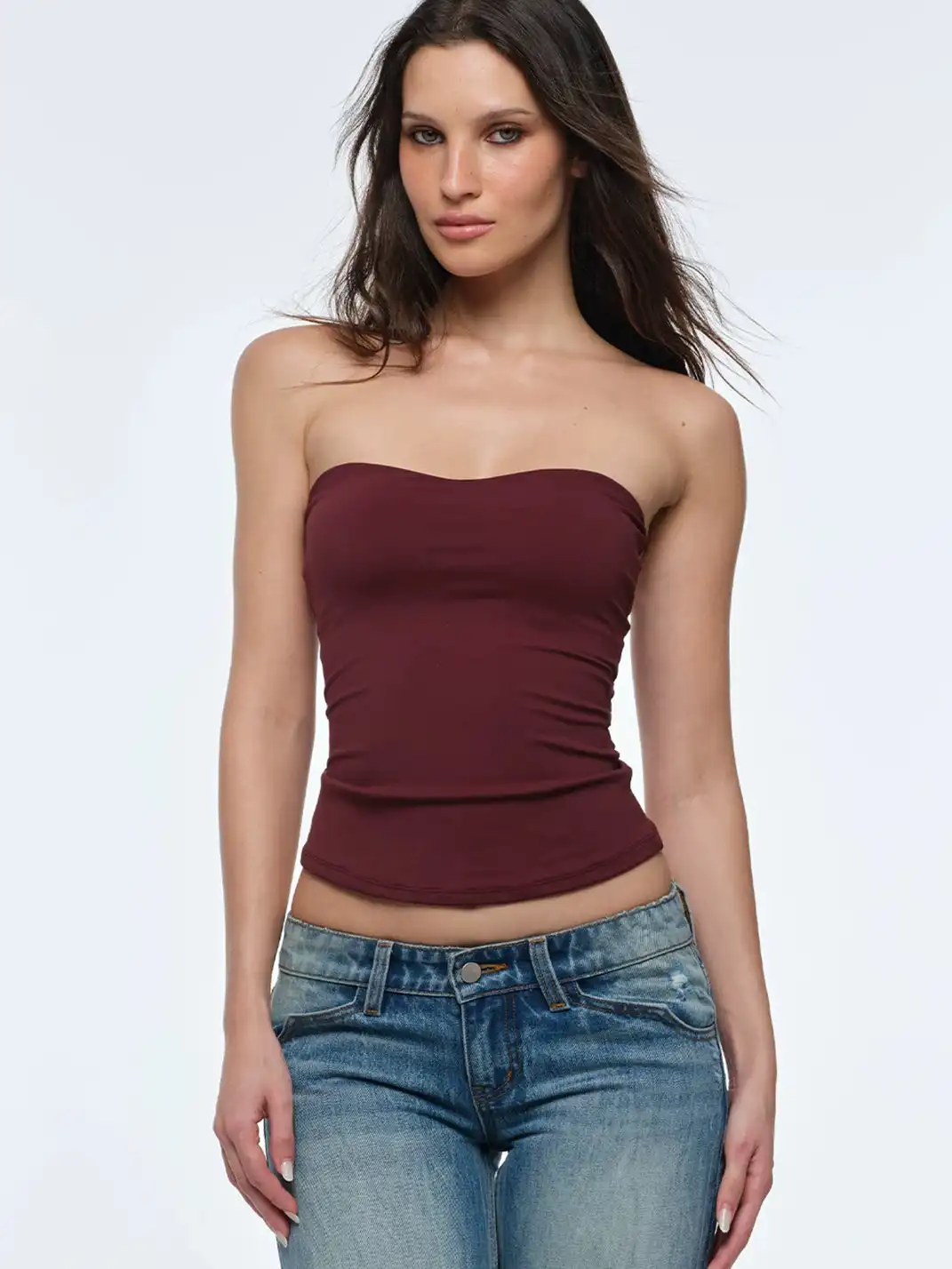 BUM STUDIO |  Padded Waist Cinch Bandeau Tank Top