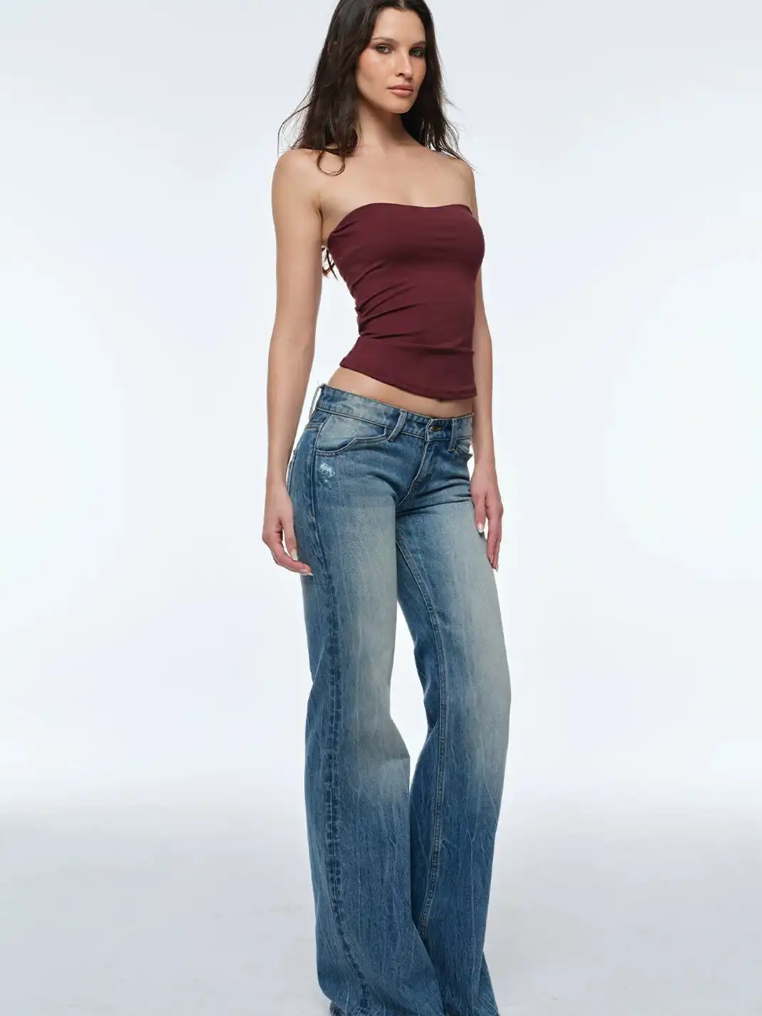 BUM STUDIO |  Padded Waist Cinch Bandeau Tank Top