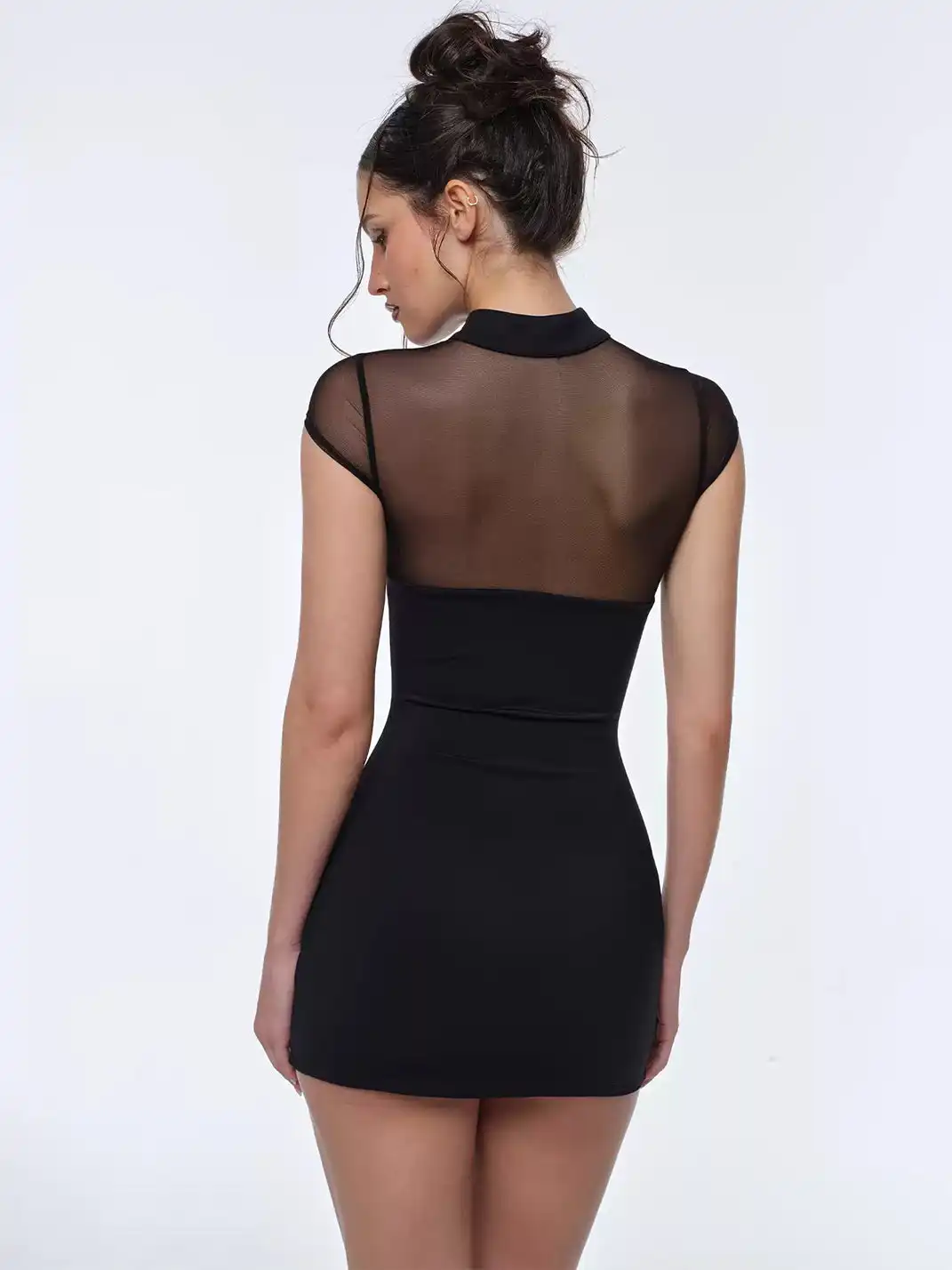 BUM STUDIO | Embroidered Double Layer Padded Waist Dress