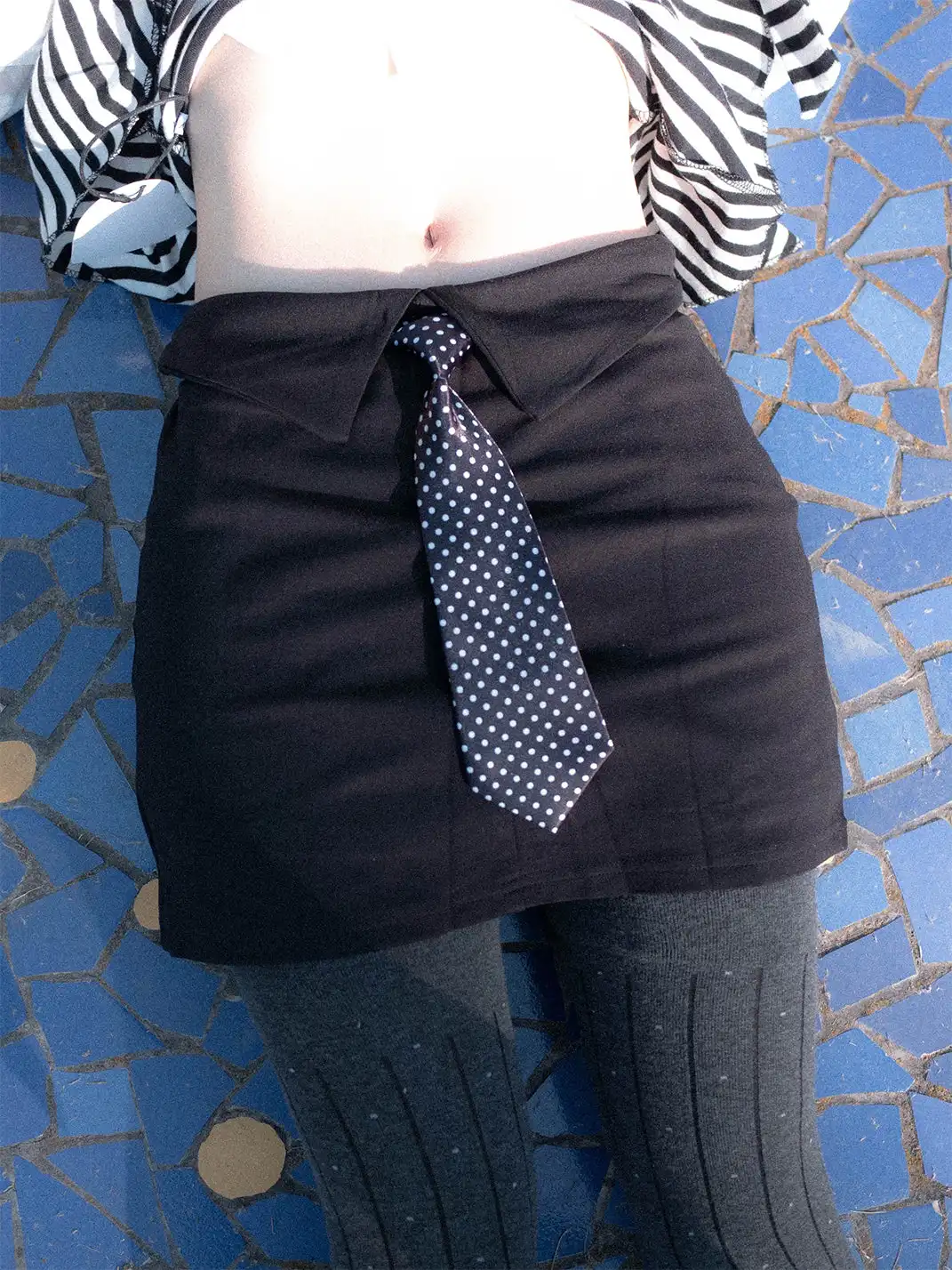 OutOfOffice | Polka Dot Tie Decor Skirt