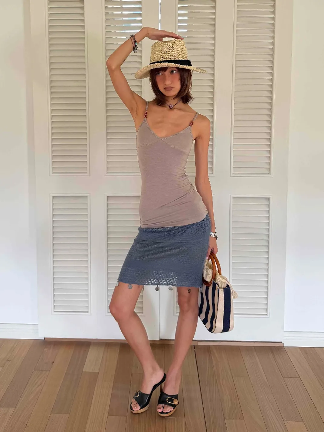 Andivogels | Shell Pendant Knit Skirt